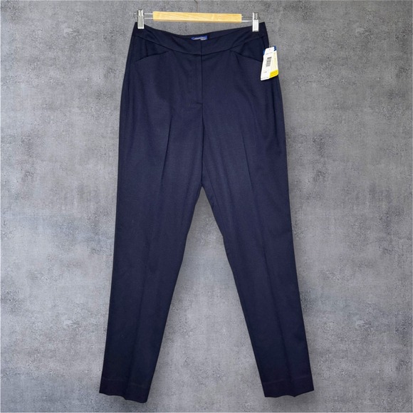 Pendleton Pants - Pendleton Navy Blue Virgin Wool Dress Pants High-rise Size 4 Lined Trousers $179